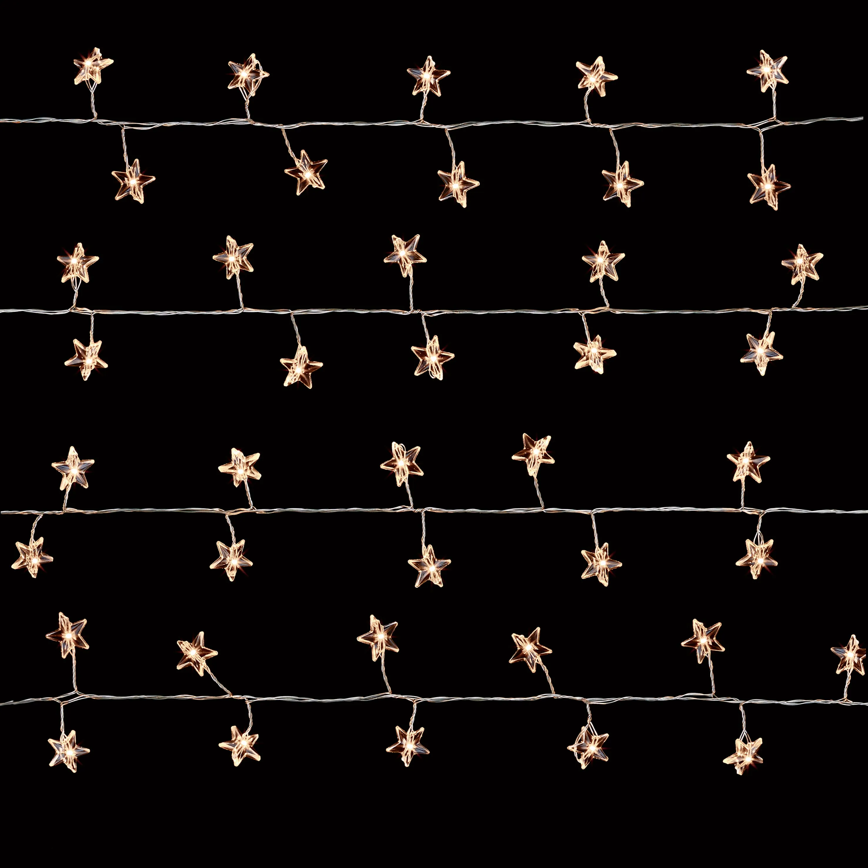 160 Battery Operated LED Multi Action MicroBright Star Cluster with Timer - Warm White