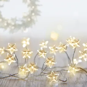 160 Battery Operated LED Multi Action MicroBright Star Cluster with Timer - Warm White
