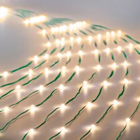 200L UltraBright Waterfall 1.9m Green Wire- Warm White