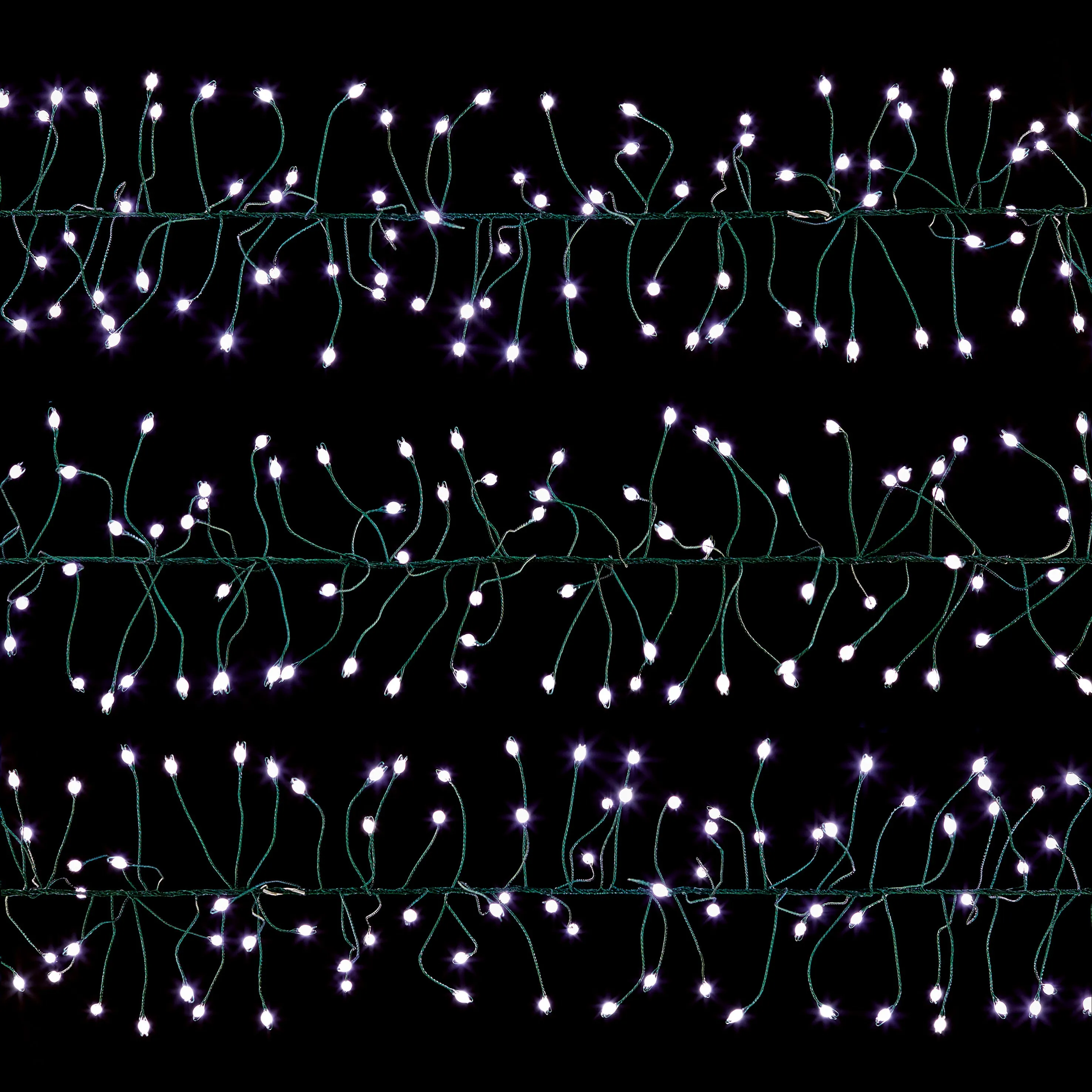 288L LED UltraBright Cluster Garland Green Wire- White