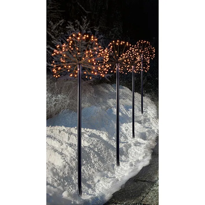 400 LEDs Multi Action Sputnik Path Finders Set of 4- Warm White