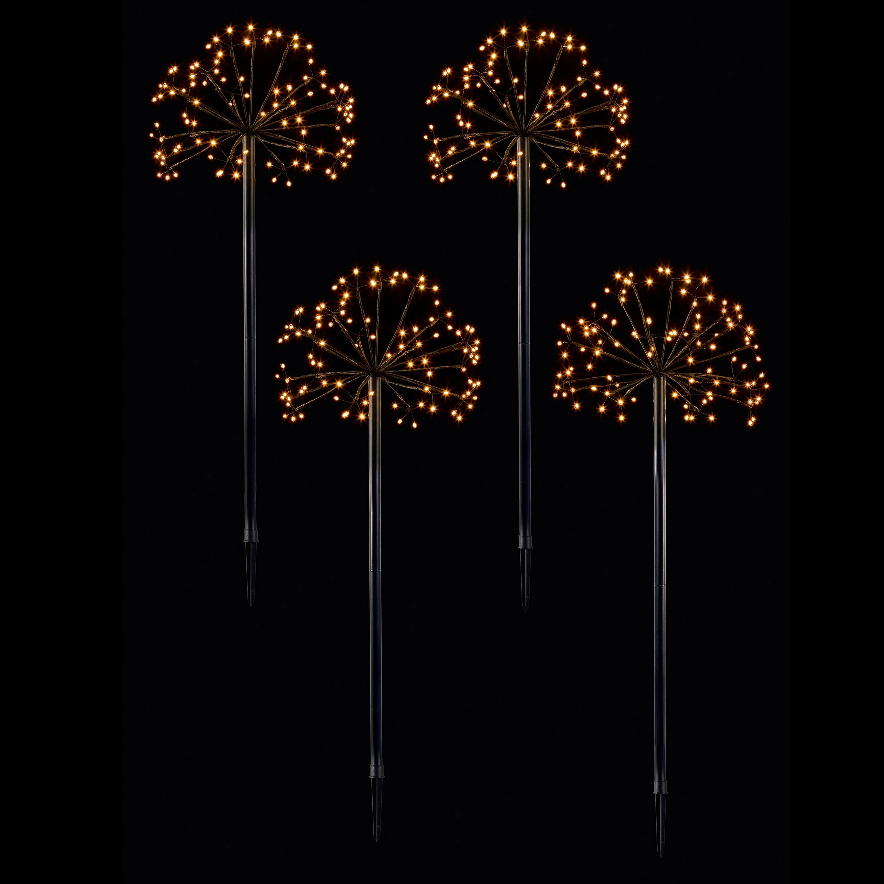 400 LEDs Multi Action Sputnik Path Finders Set of 4- Warm White