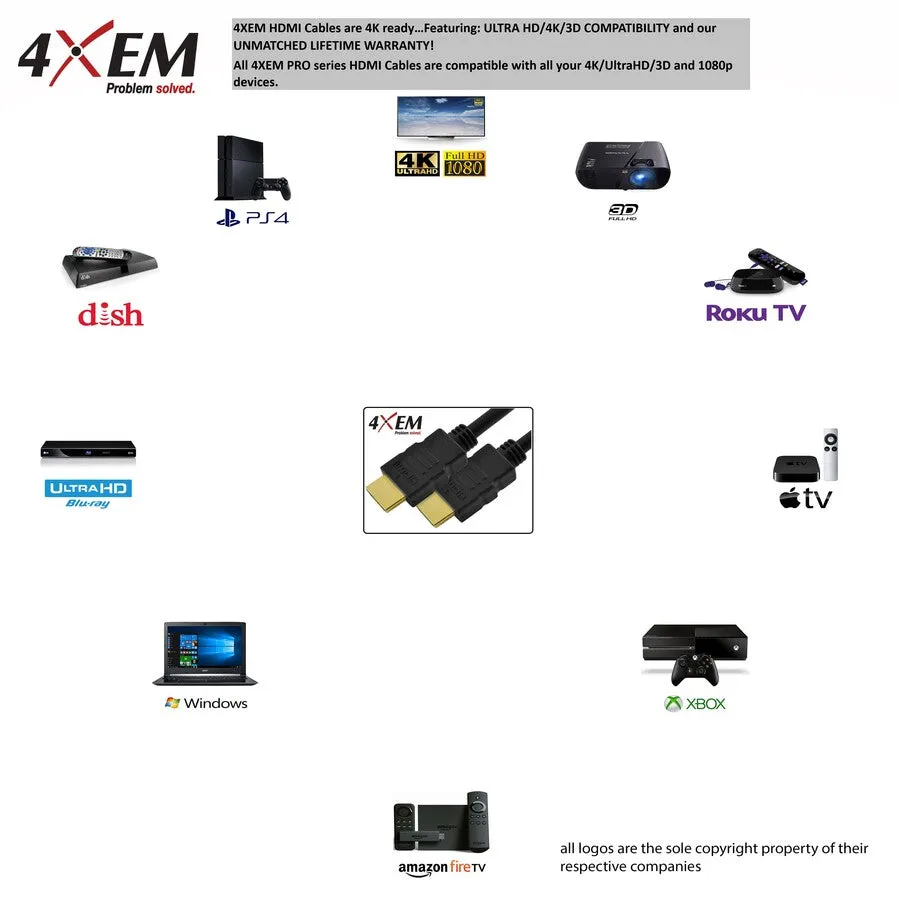 4XEM 15ft 4.5m Ultra High Speed 4K2K HDMI Cable 4XHDMI4K2KPRO15