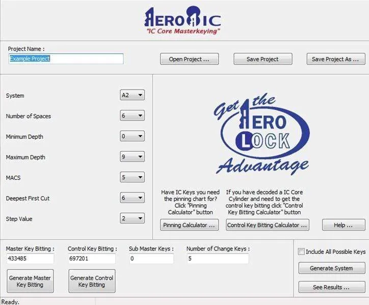 Aero IC Core Masterkeying Software For A-2,A-3 And A-4