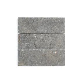 Akal Dark 4x12 Moroccan Limestone | Tumbled & Honed
