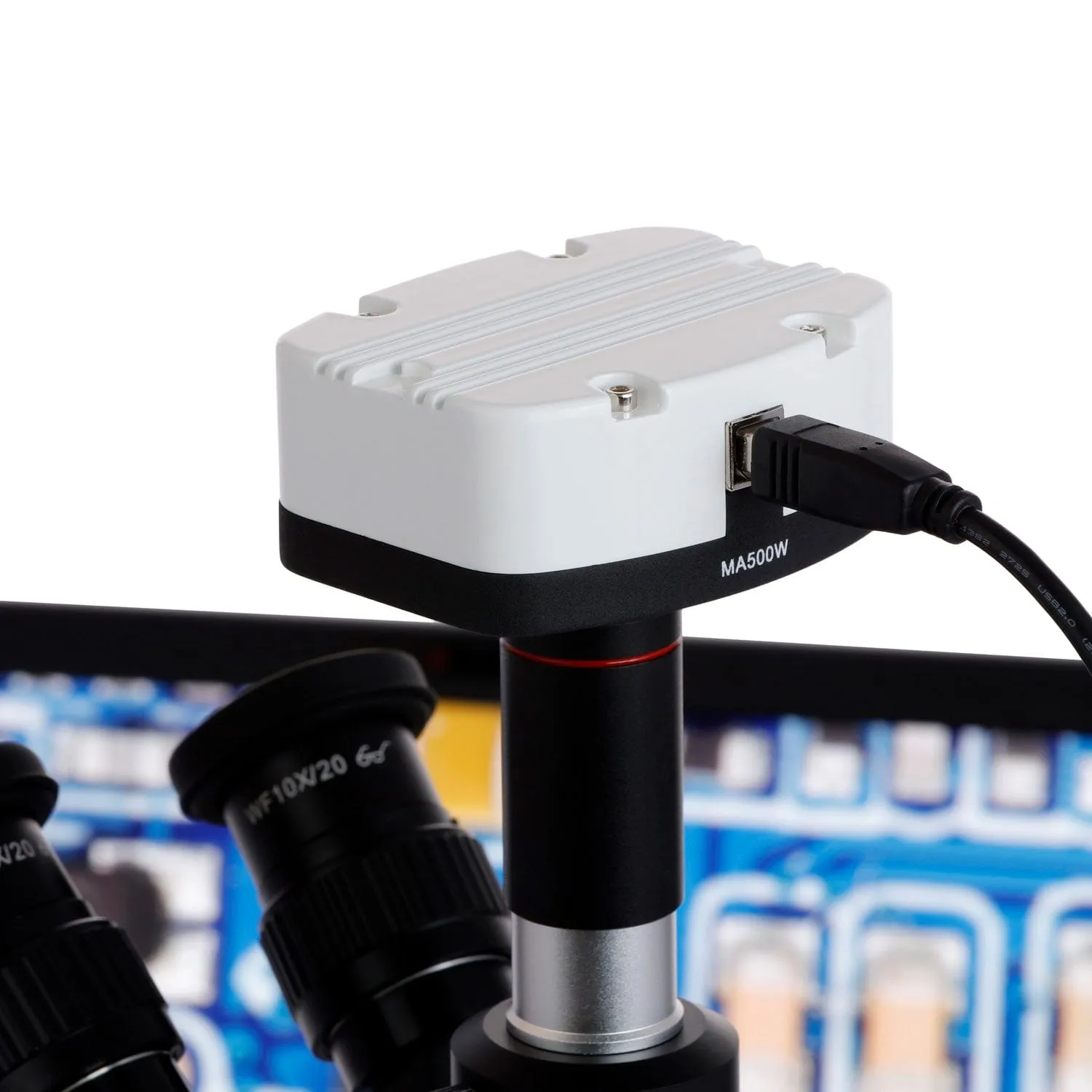 AmScope MA Series 5.0MP USB 2.0 Microscope Camera for Windows in White
