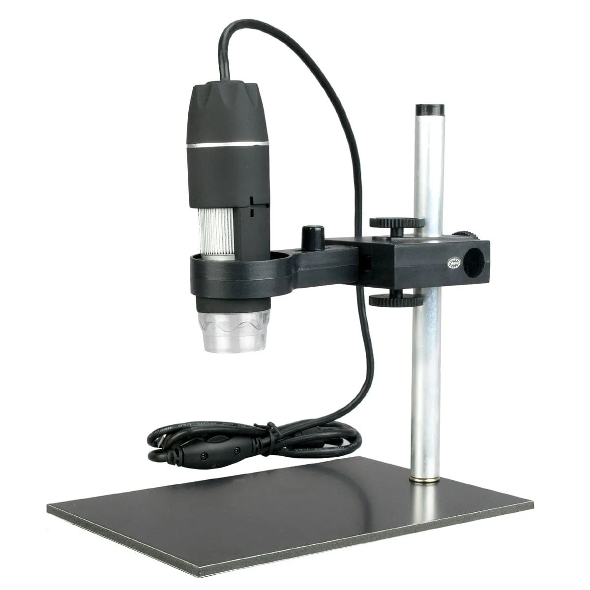 AmScope UTP Series STEM 0.3MP USB Handheld Digital Microscope on Track Stand with Bacteria Science Kit