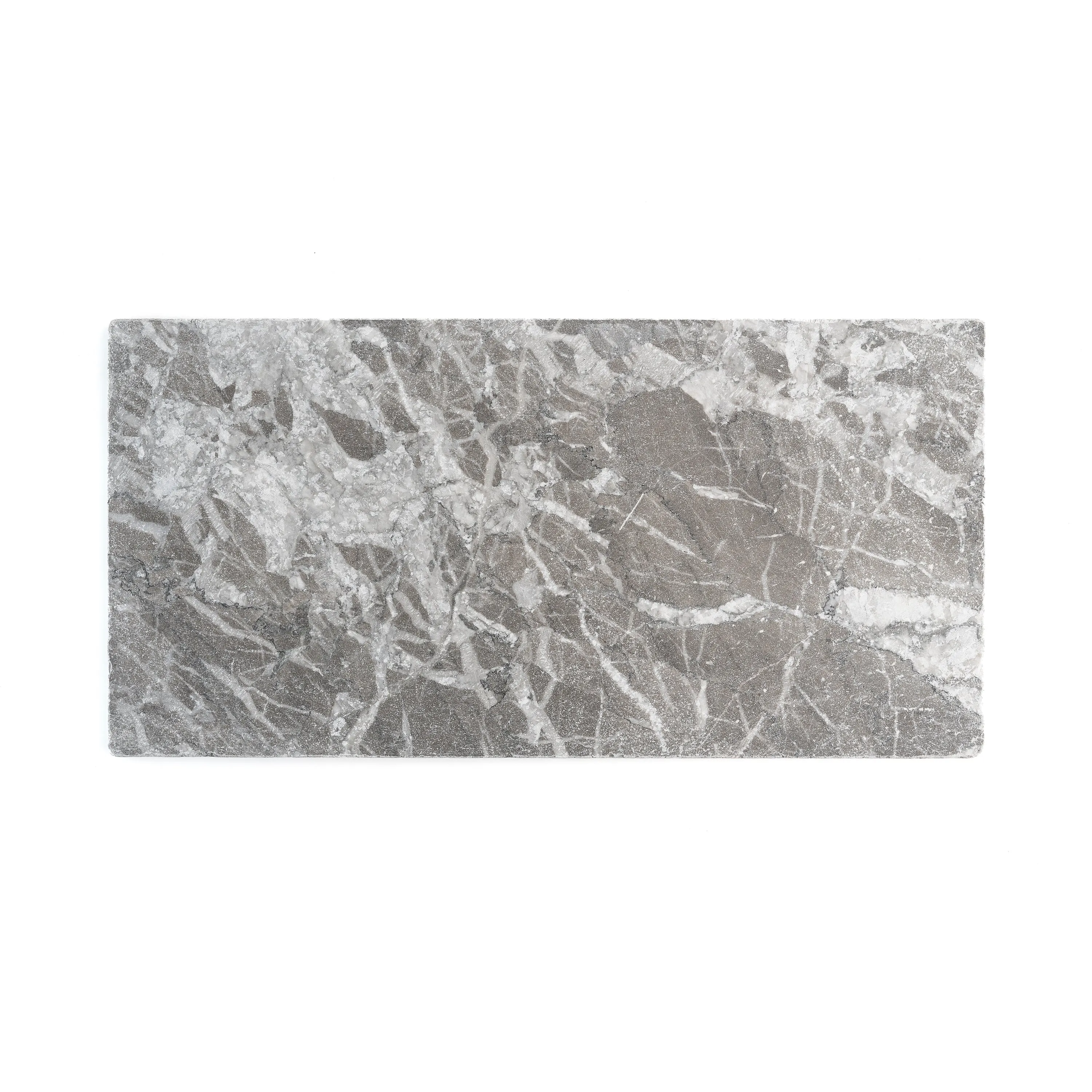 Atlas Grey 12x24 Moroccan Marble | Tumbled & Honed