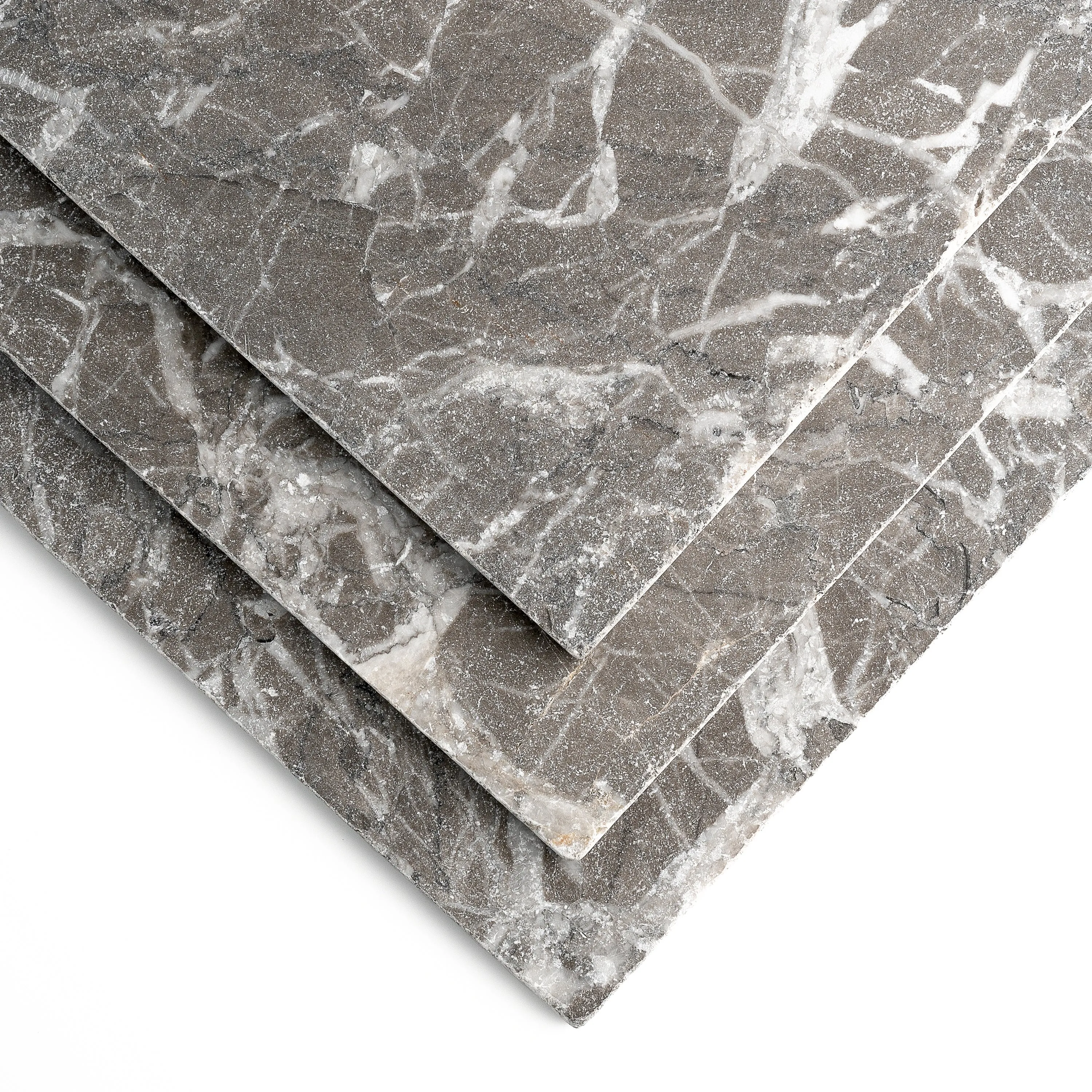 Atlas Grey 18x18 Moroccan Marble | Tumbled & Honed