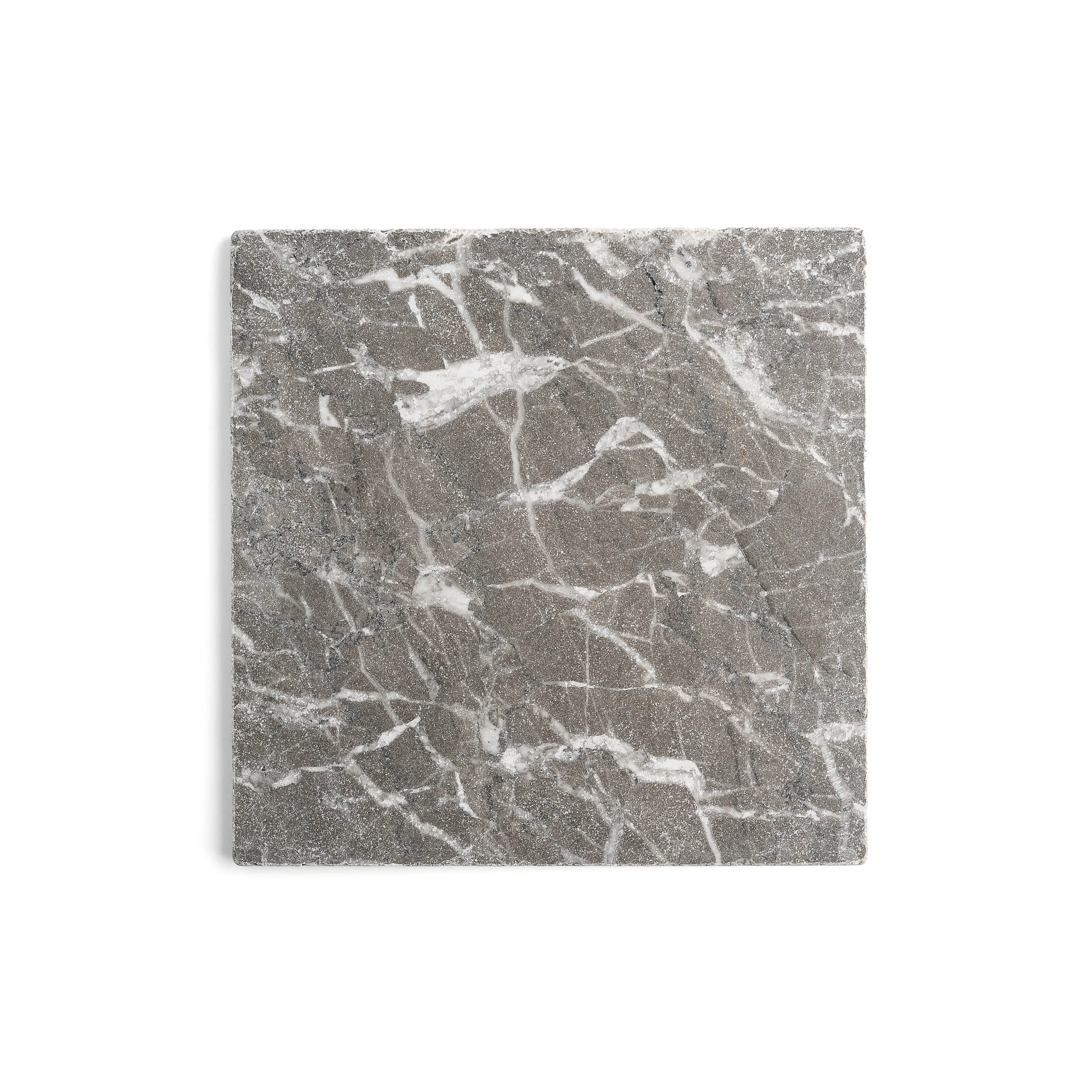 Atlas Grey 18x18 Moroccan Marble | Tumbled & Honed