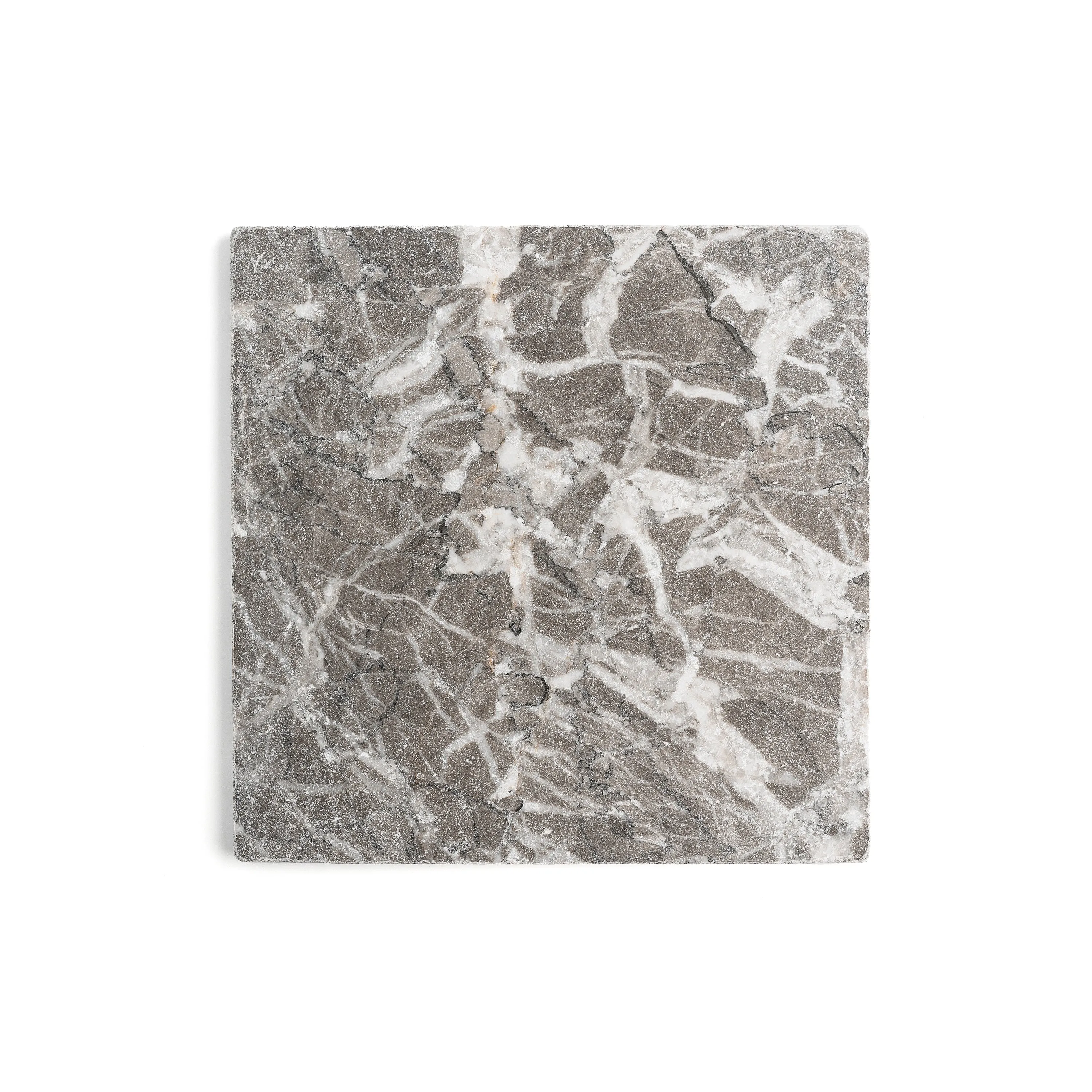 Atlas Grey 18x18 Moroccan Marble | Tumbled & Honed