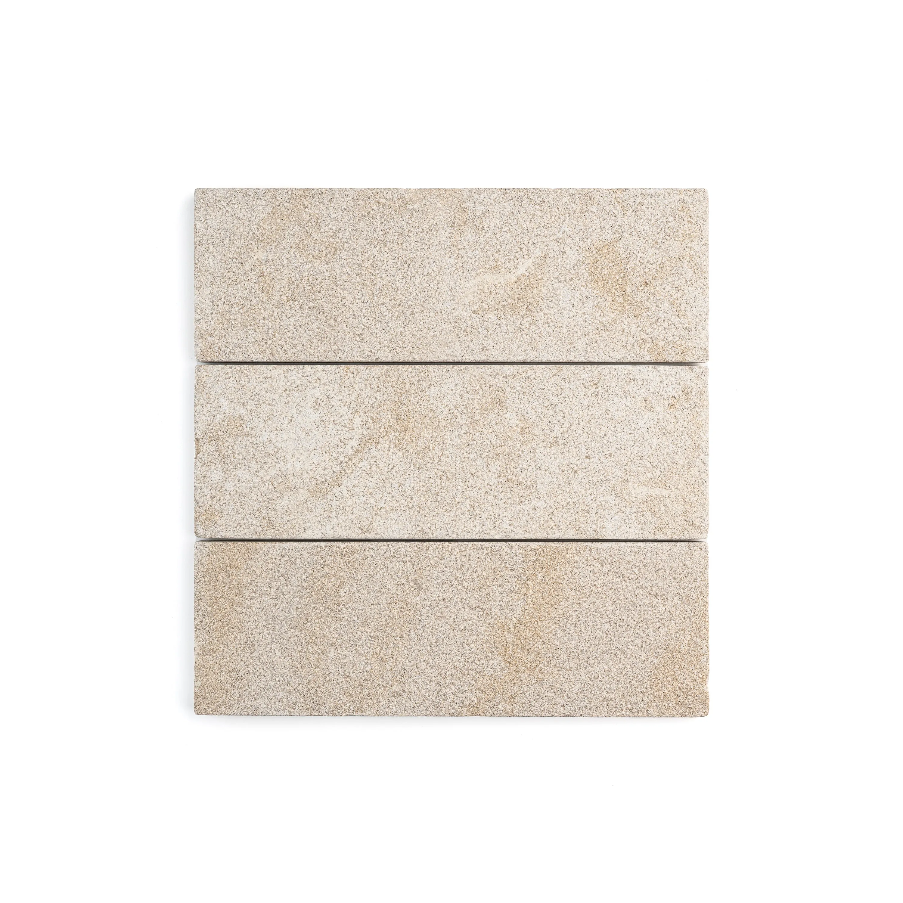 Azru Sand 4x12 Moroccan Limestone | Hammered & Tumbled