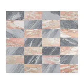 Bardiglio Grey & Norwegian Rose 6x12 | Honed – Checkerboard Bundle