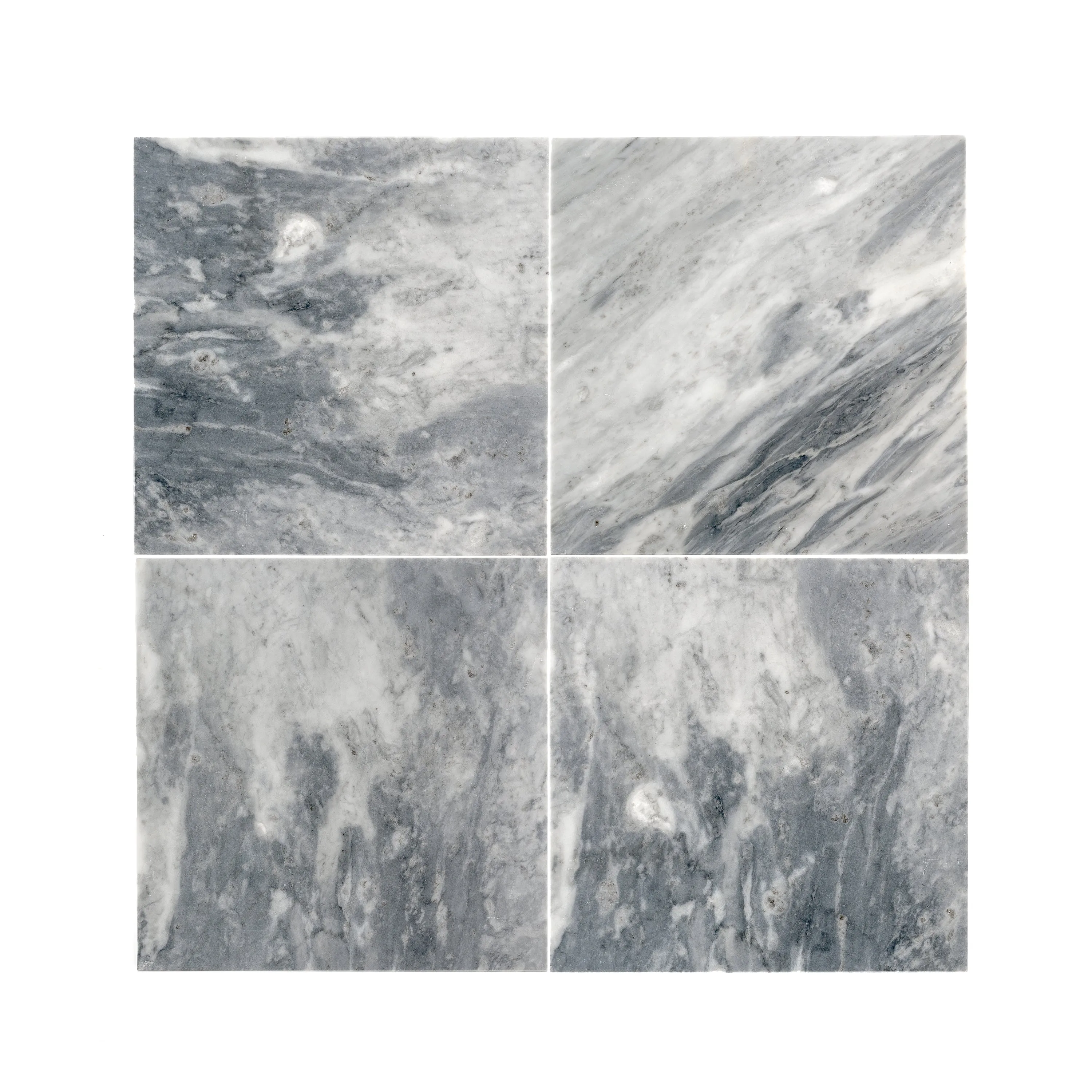 Bardiglio Grey Light 12x12 Marble Tile | Honed