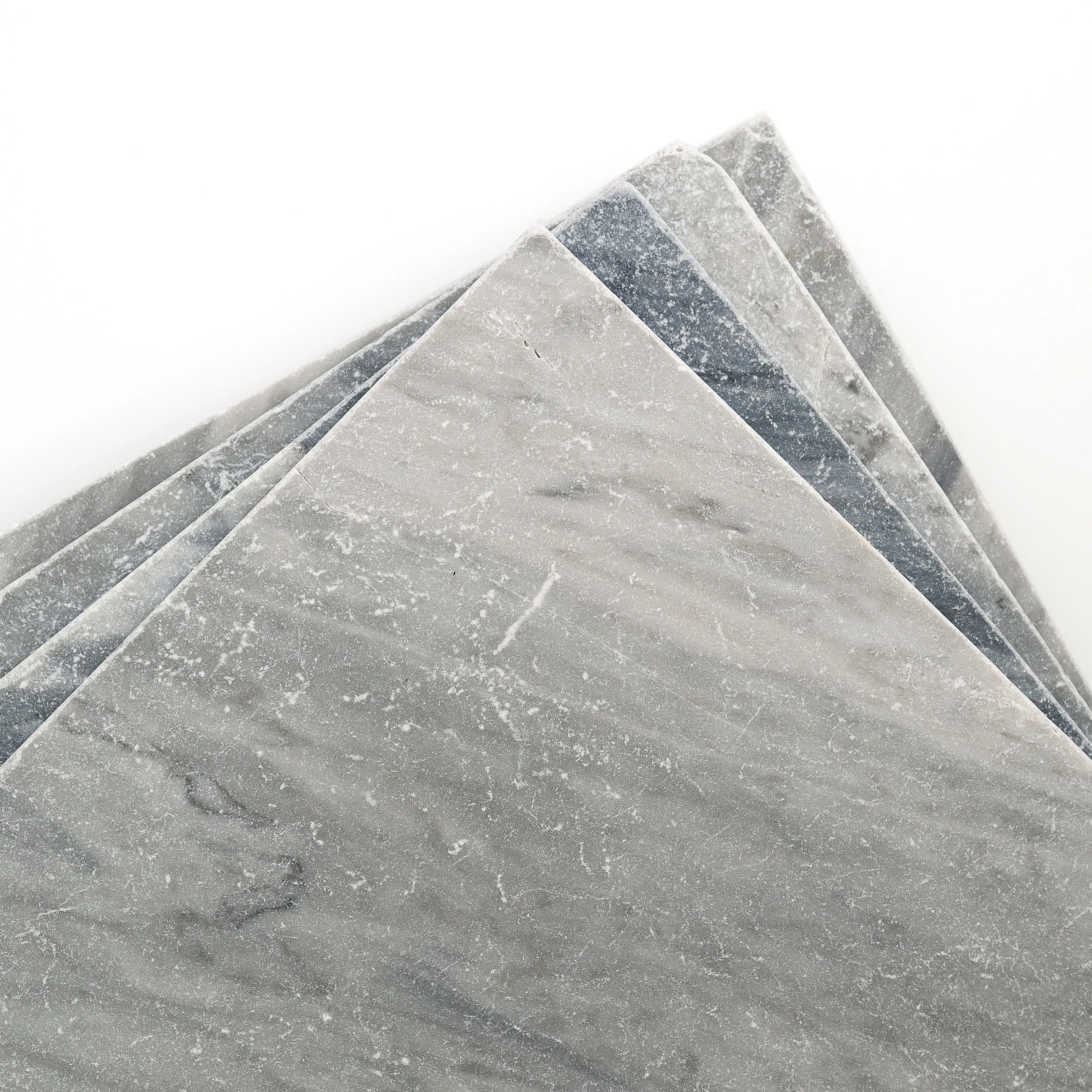 Bardiglio Grey Light 12x12 Marble Tile | Tumbled