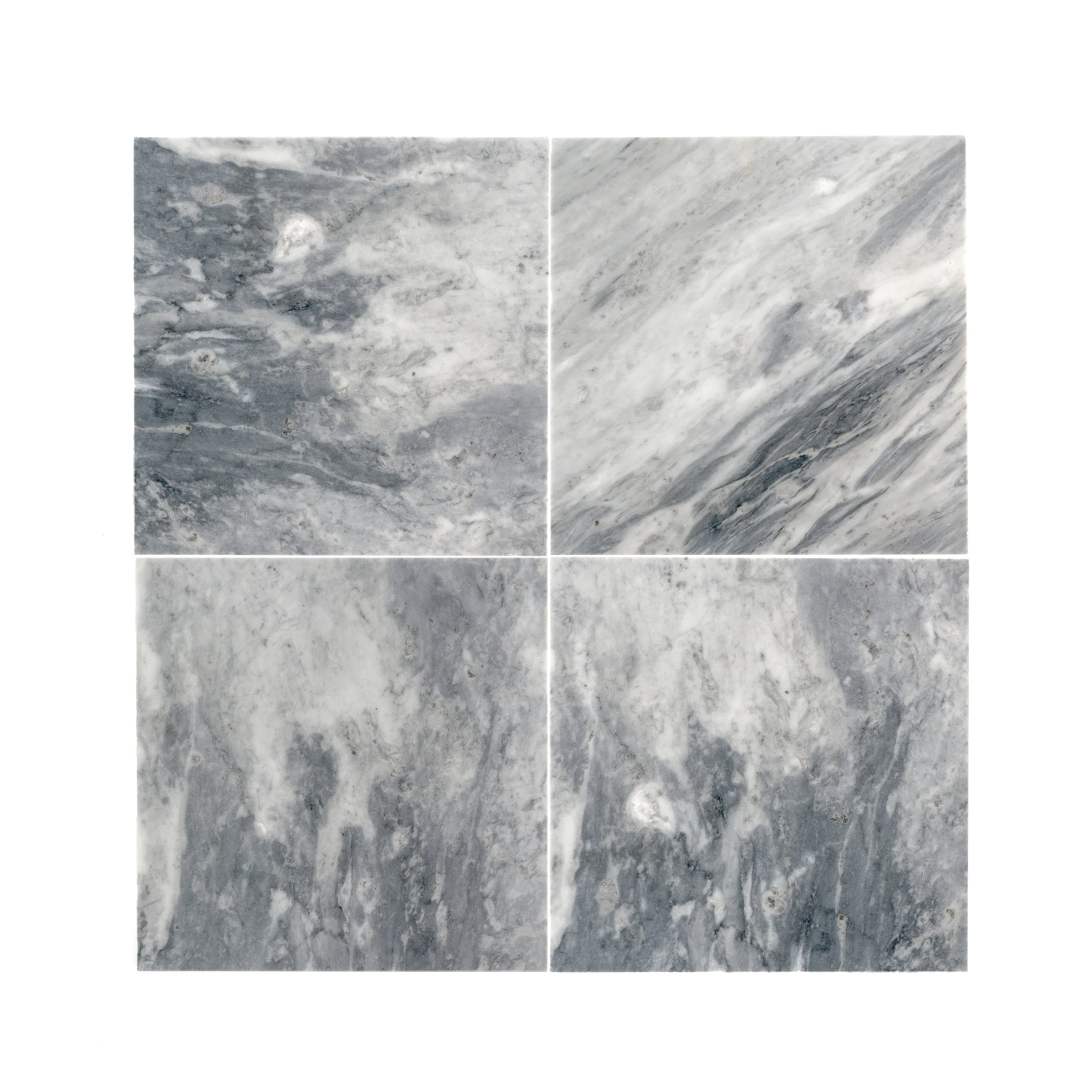 Bardiglio Grey Light 18x18 Marble Tile | Honed