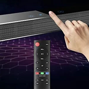 Bestisan Sound Bar/TV Sound Bar with Wired Subwoofer, 120W 2.1 Soundbar, Wired &amp; Wireless Bluetooth 5.0 Speaker for TV, 25 Inch, Optical/Aux/Coaxial, Bass Adjustable Surround Sound for Home Theater | Open Box