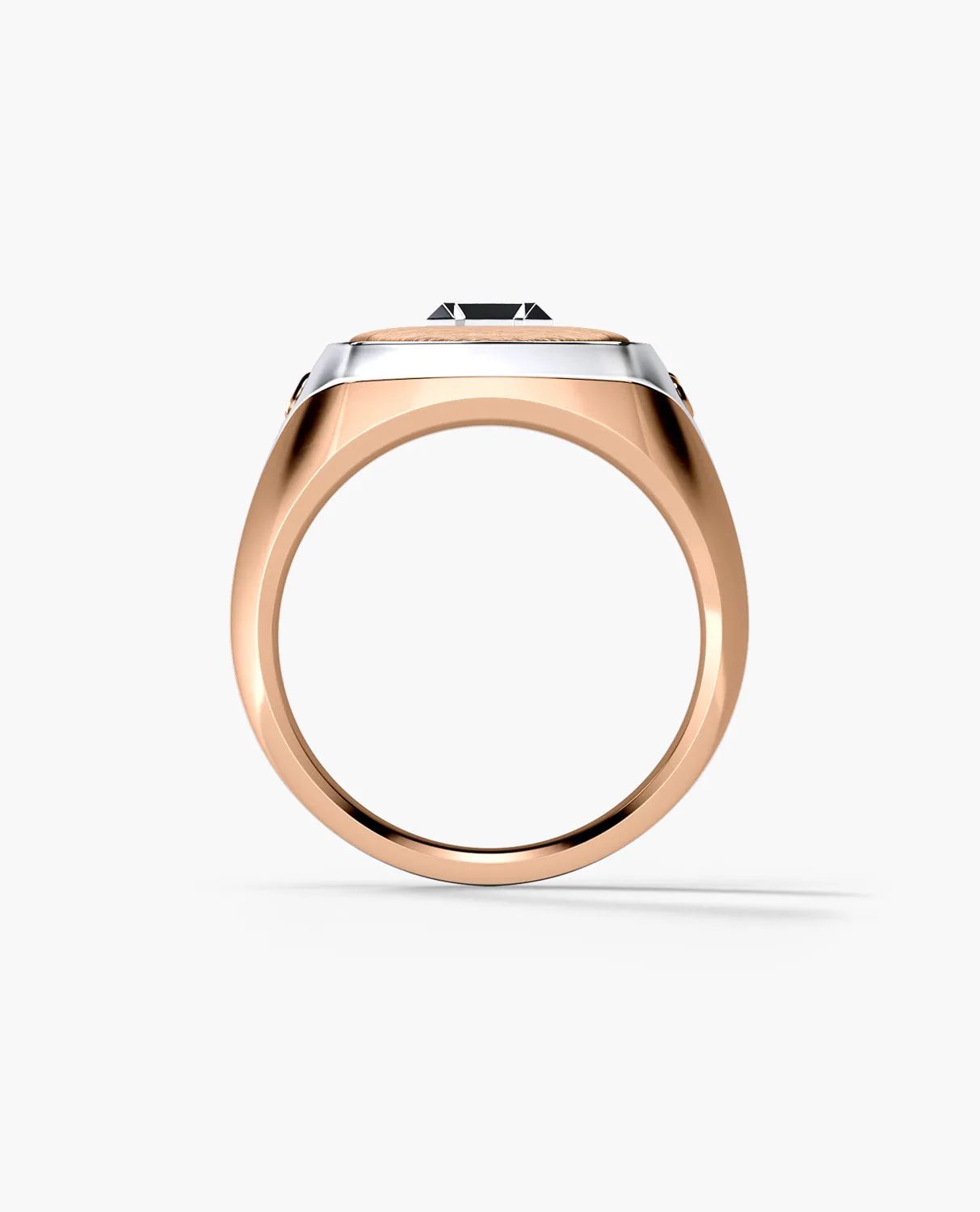 BETZ Two-Tone Gold Initial Signet Ring - Version 1