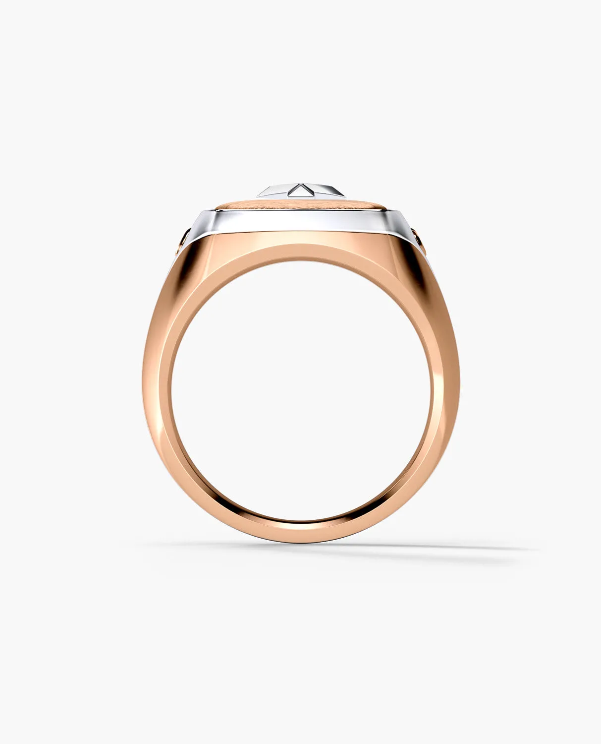 BETZ Two-Tone Gold Religious Signet Ring - Version 1