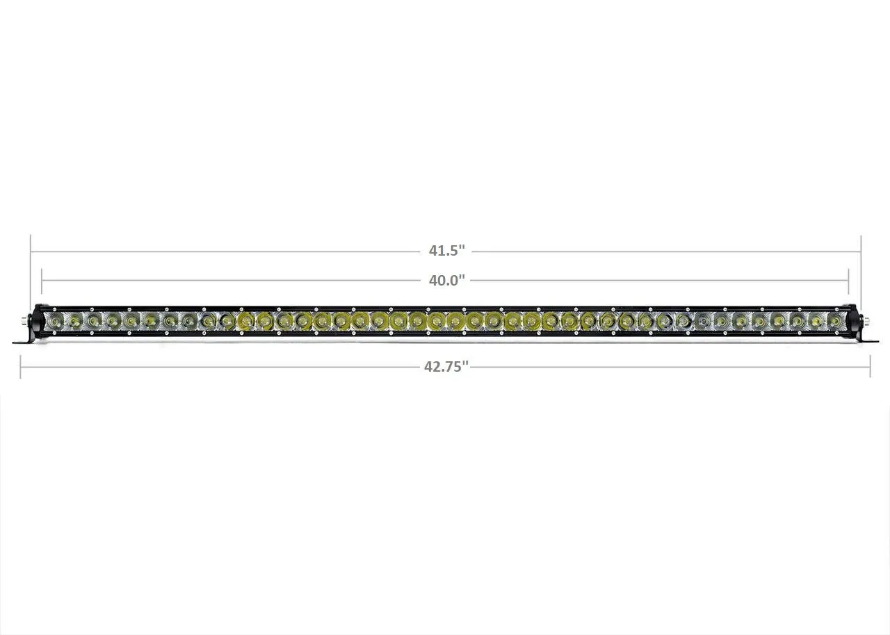 Cali Raised LED 42" Slim Single Row LED Light Bar - White