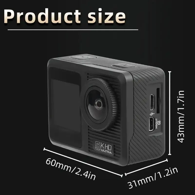 Cameras LUOSI Action Camera 5K30FPS 4K60FPS NO CARD