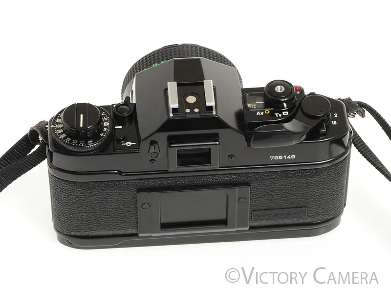 Canon A-1 A1 35mm Black Camera w/ 50mm F1.8 Lens -New Seals, No Squeak- [EX ]