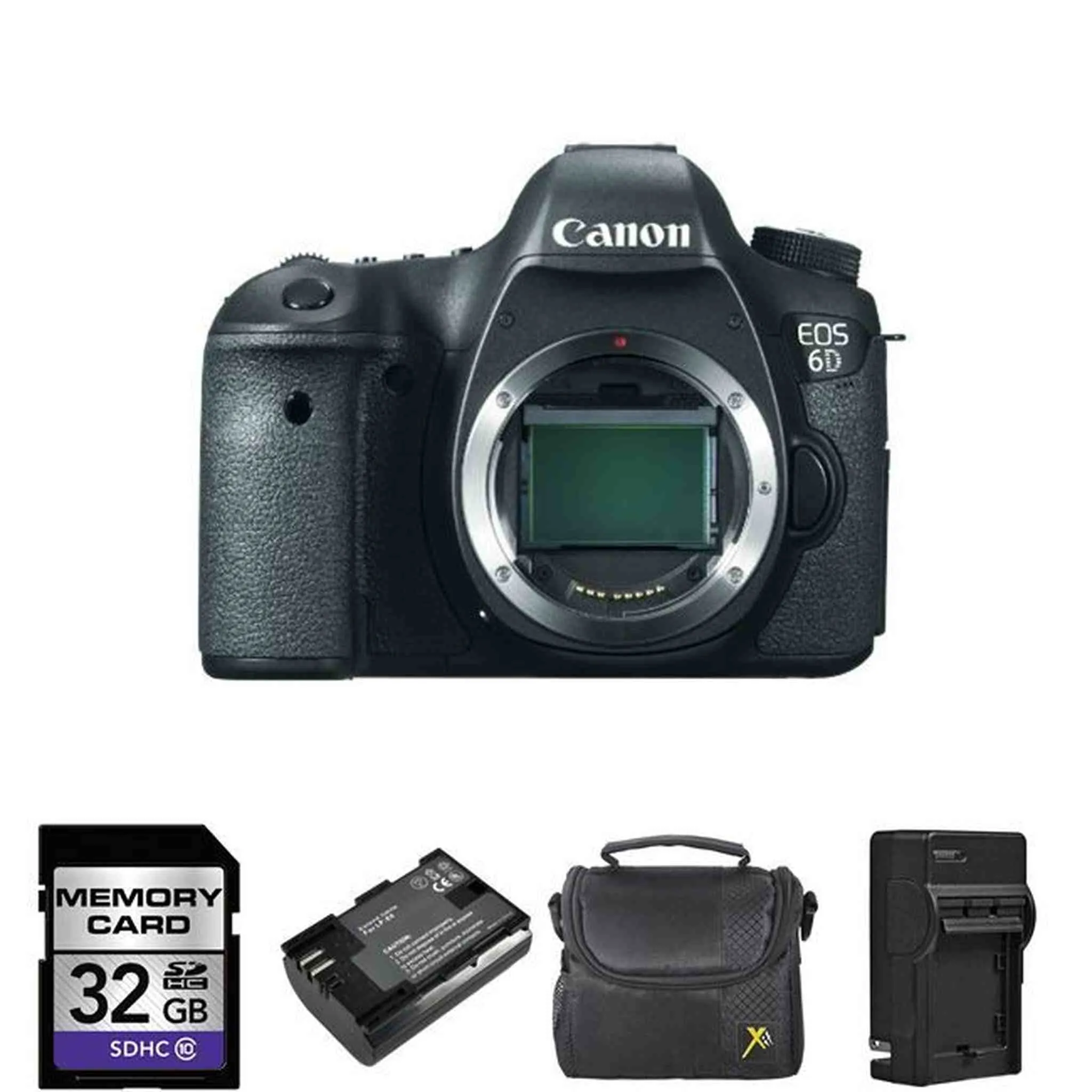 Canon EOS 6D Digital Camera - Black (Body Only)   2 Batteries, 32GB   More!