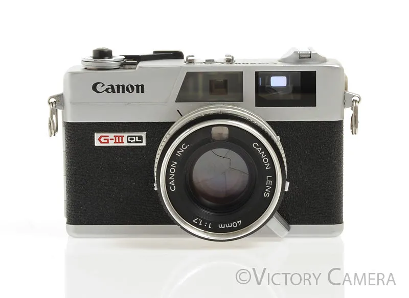 Canonet QL17 QL-17 GIII 35mm Rangefinder Camera w/ 40mm f1.7 Lens -New Seals-