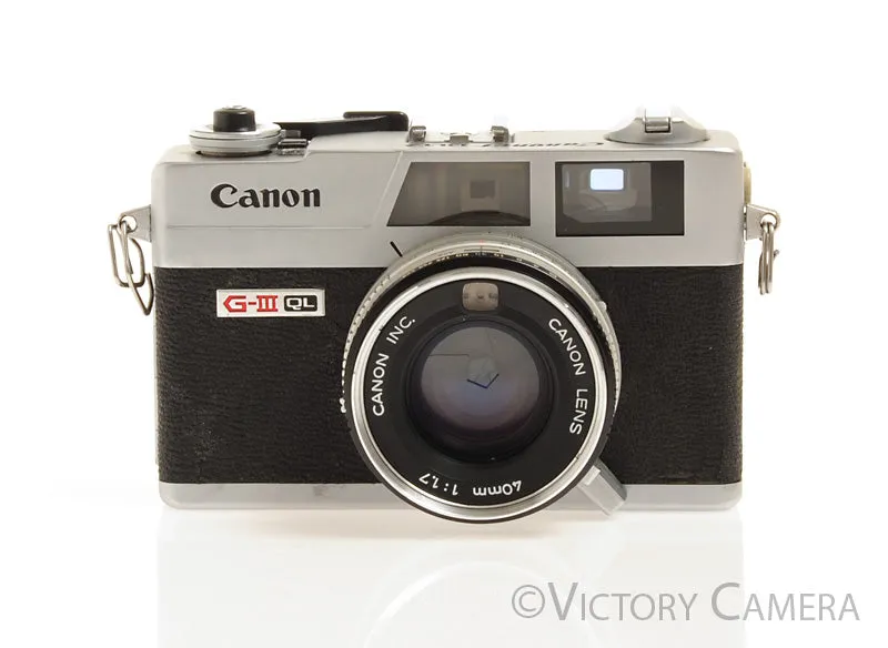 Canonet QL17 QL-17 GIII Rangefinder Camera -Clean, New Seals-