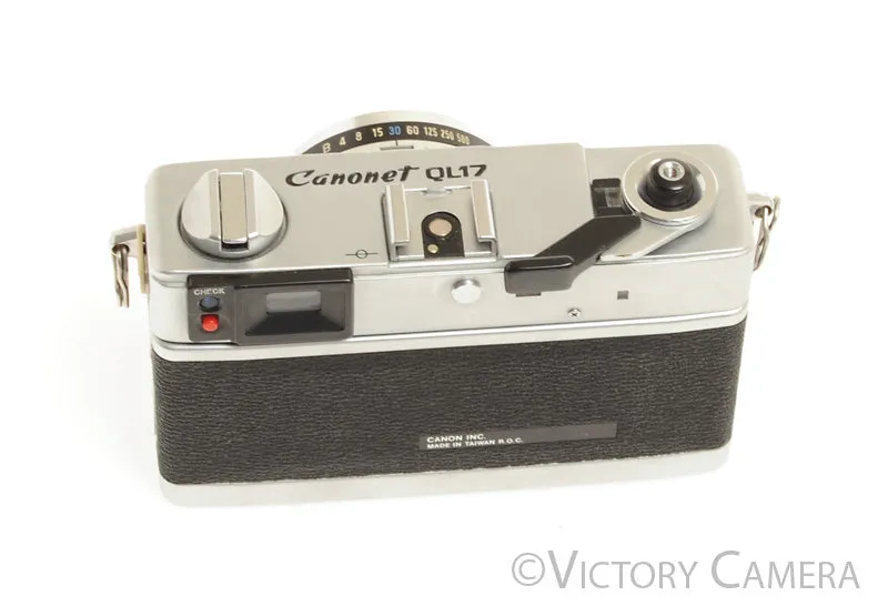 Canonet QL17 QL-17 GIII Rangefinder Camera -Clean, New Seals-