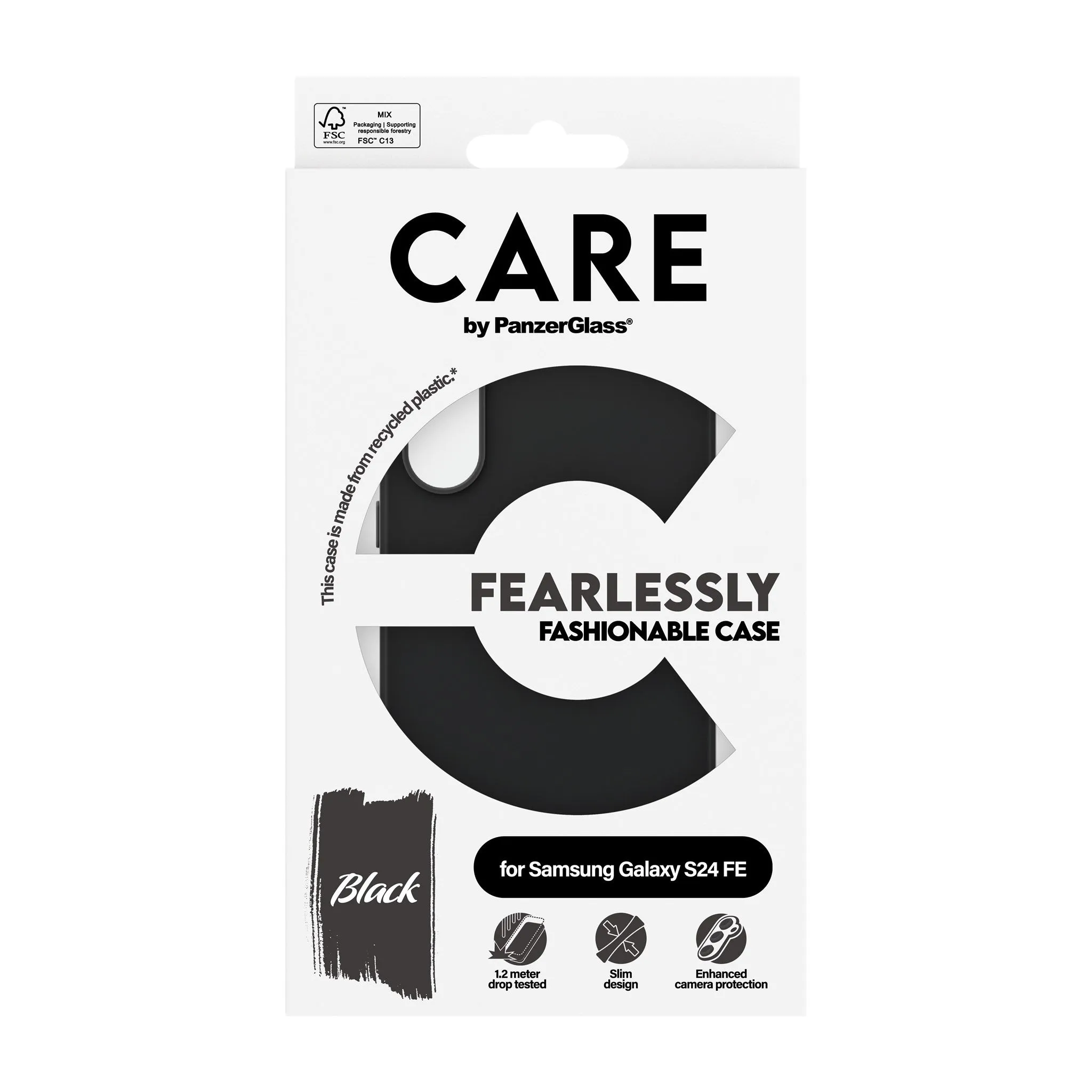 CARE by PanzerGlass® Fashionable Case Black Samsung Galaxy S24 FE