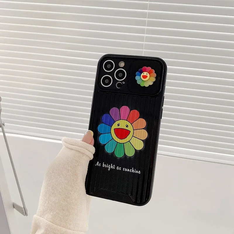 Cartoon Flower Smiley iPhone Case