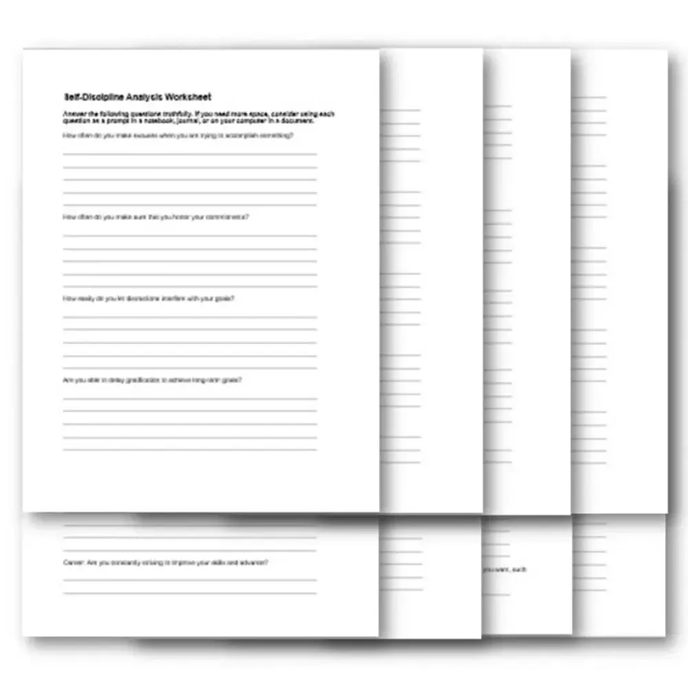 Cultivating Self-Discipline PLR Checklist & Worksheet