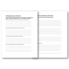 Cultivating Self-Discipline PLR Checklist & Worksheet
