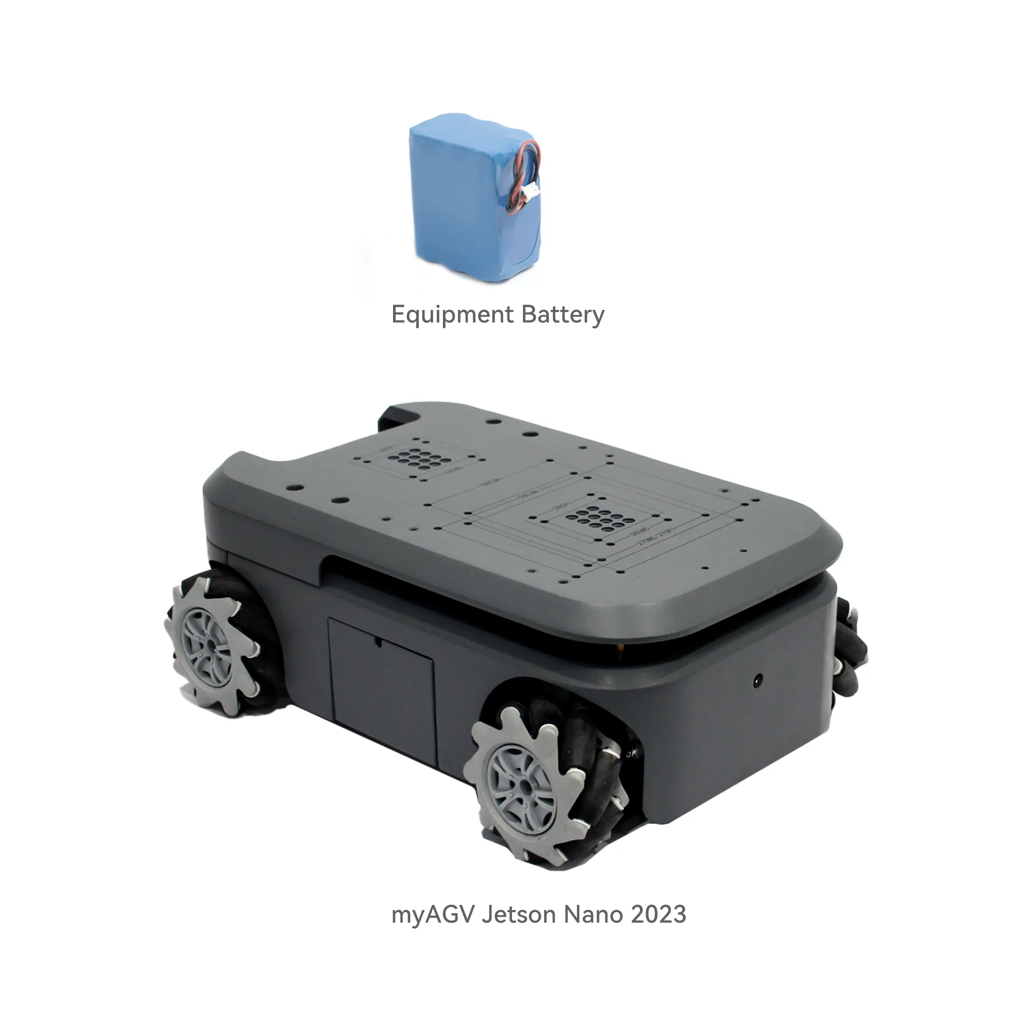 Elephant Robotics myAGV 2023 Jetson Nano - Mobile Chassis Autonomous Navigation Robot Kit 2D/3D Mapping, Smart 4-Wheel Drive Vehicle with Gamepad
