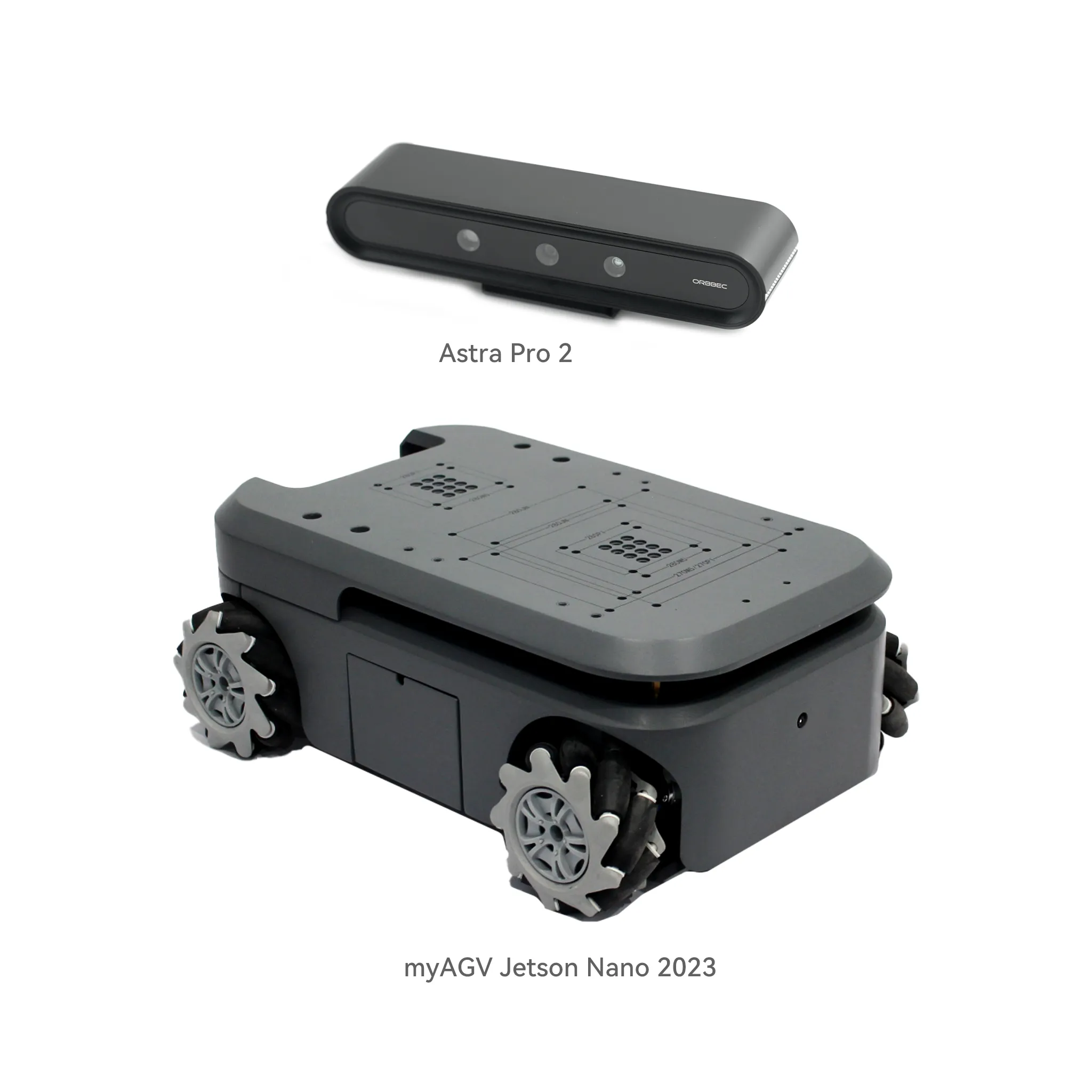 Elephant Robotics myAGV 2023 Jetson Nano - Mobile Chassis Autonomous Navigation Robot Kit 2D/3D Mapping, Smart 4-Wheel Drive Vehicle with Gamepad