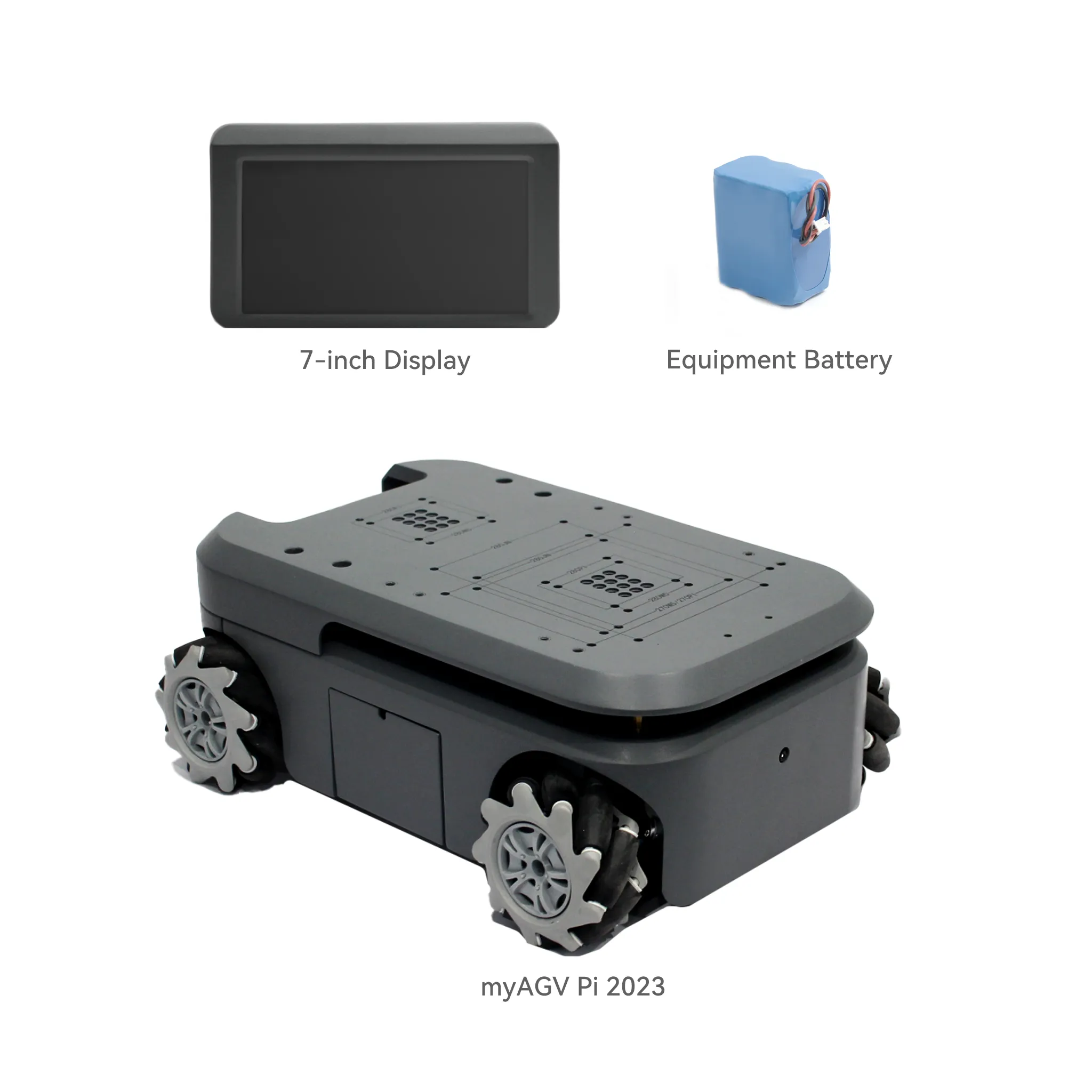 Elephant Robotics myAGV 2023 PI - Mobile Chassis Autonomous Navigation Raspberry Pi Robot Kit 2D/3D Mapping, Smart 4-Wheel Drive Vehicle with Gamepad