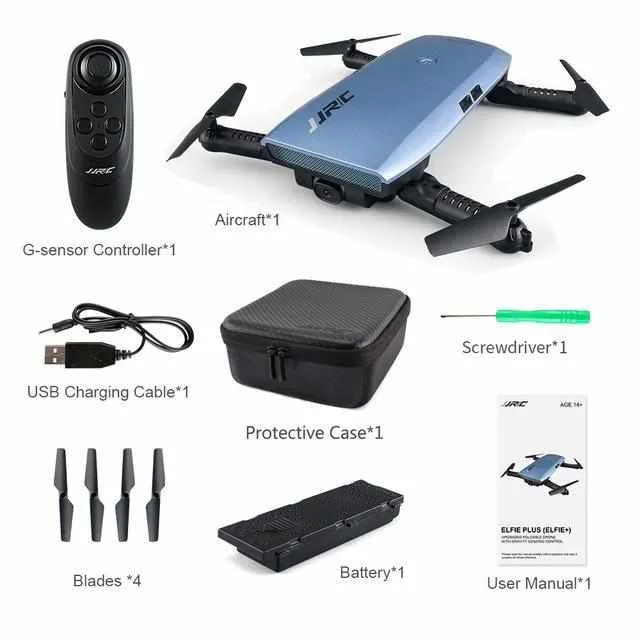 ELFIE Plus with HD Camera Foldable RC Drone