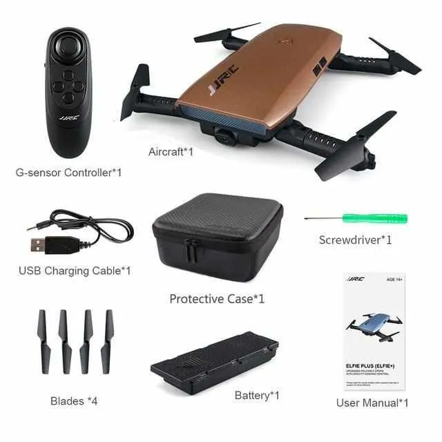 ELFIE Plus with HD Camera Foldable RC Drone