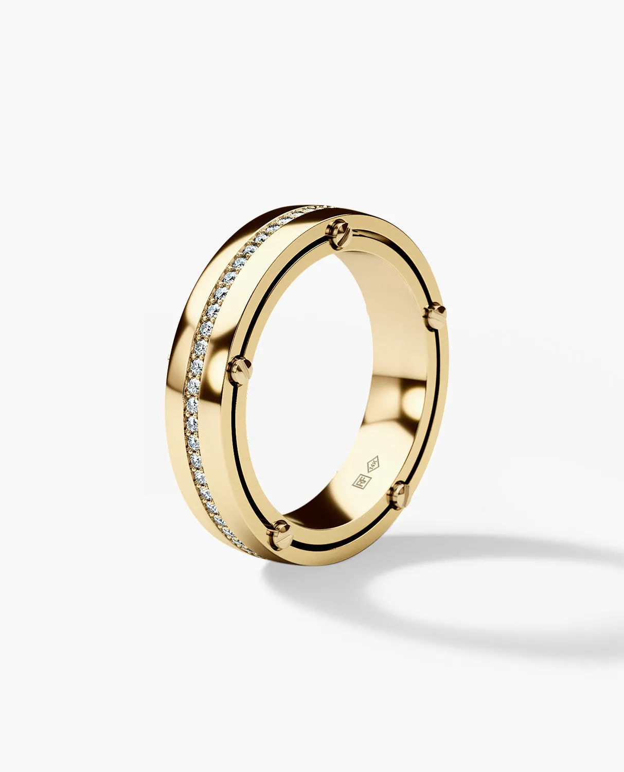 FRANKLIN Comfort Fit Gold Ring with 0.50ct Diamonds - Ring 2