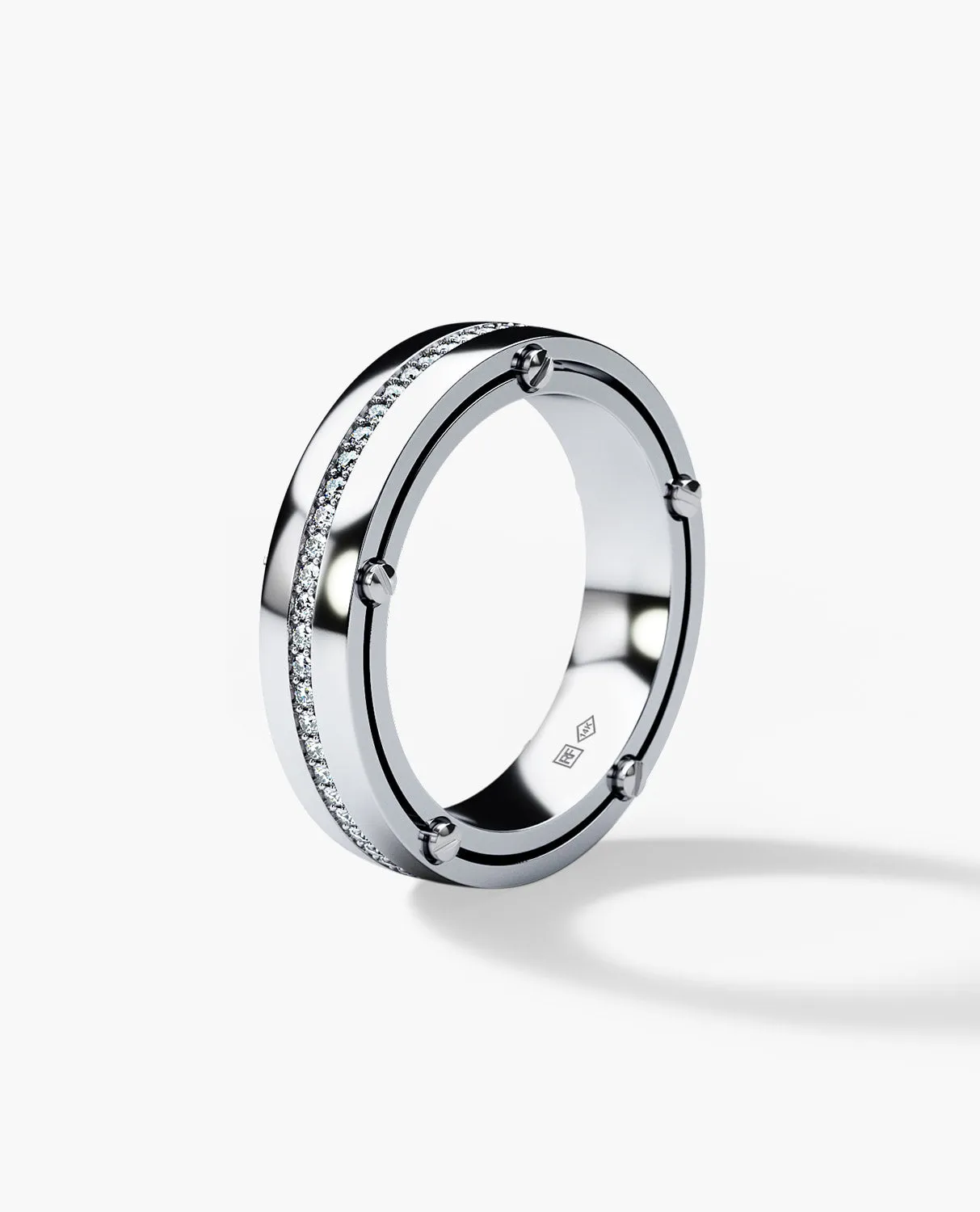 FRANKLIN Comfort Fit Gold Ring with 0.50ct Diamonds - Ring 2
