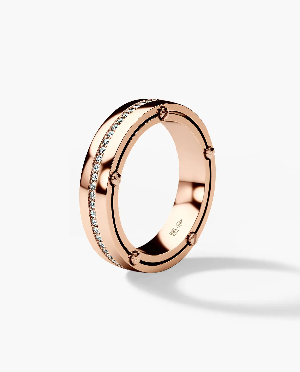 FRANKLIN Comfort Fit Gold Ring with 0.50ct Diamonds - Ring 2