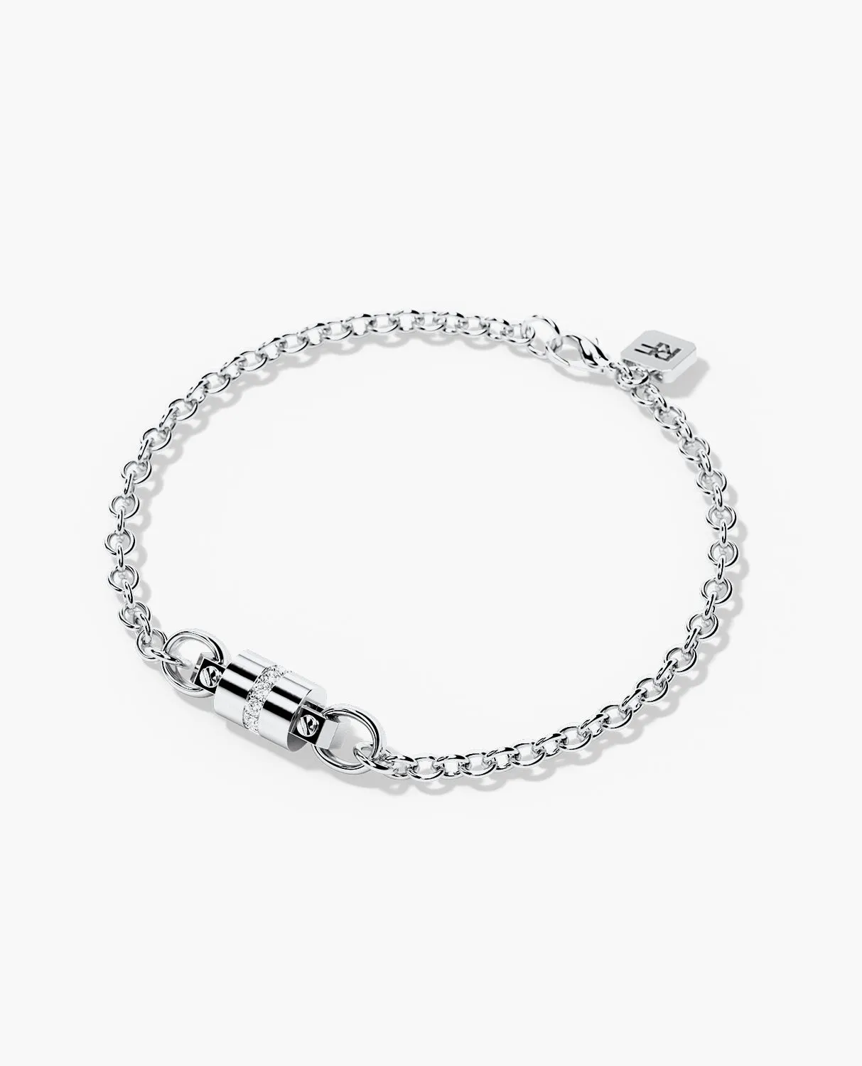 FRANKLIN Gold Charm Bracelet with 0.17ct Diamonds