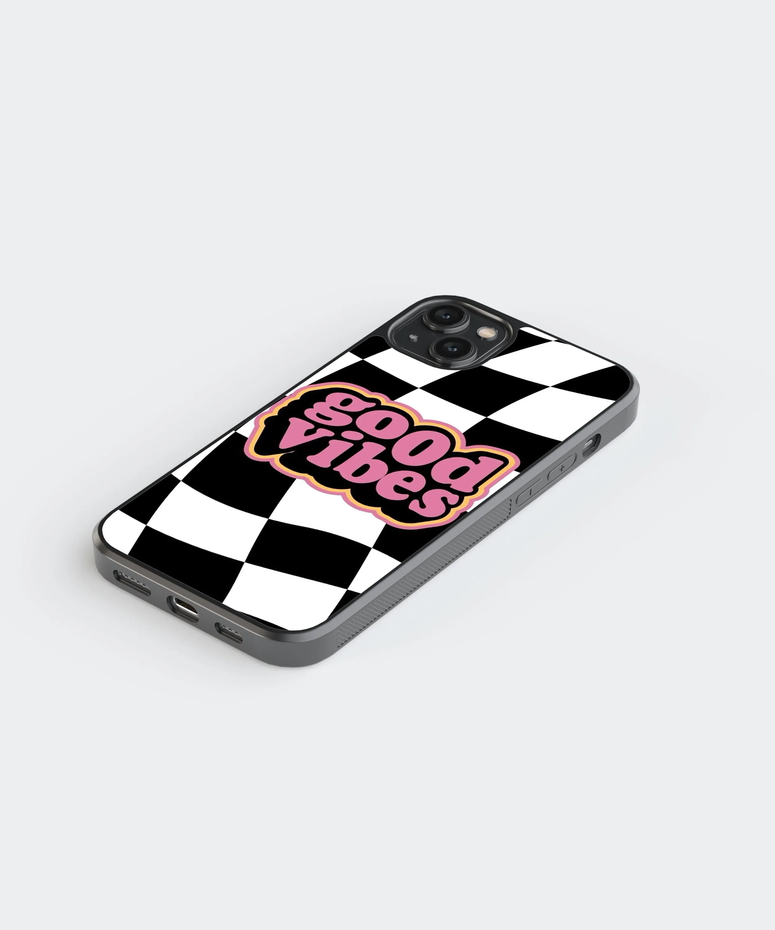 Good Vibes Pattern Glass Phone Case Cover