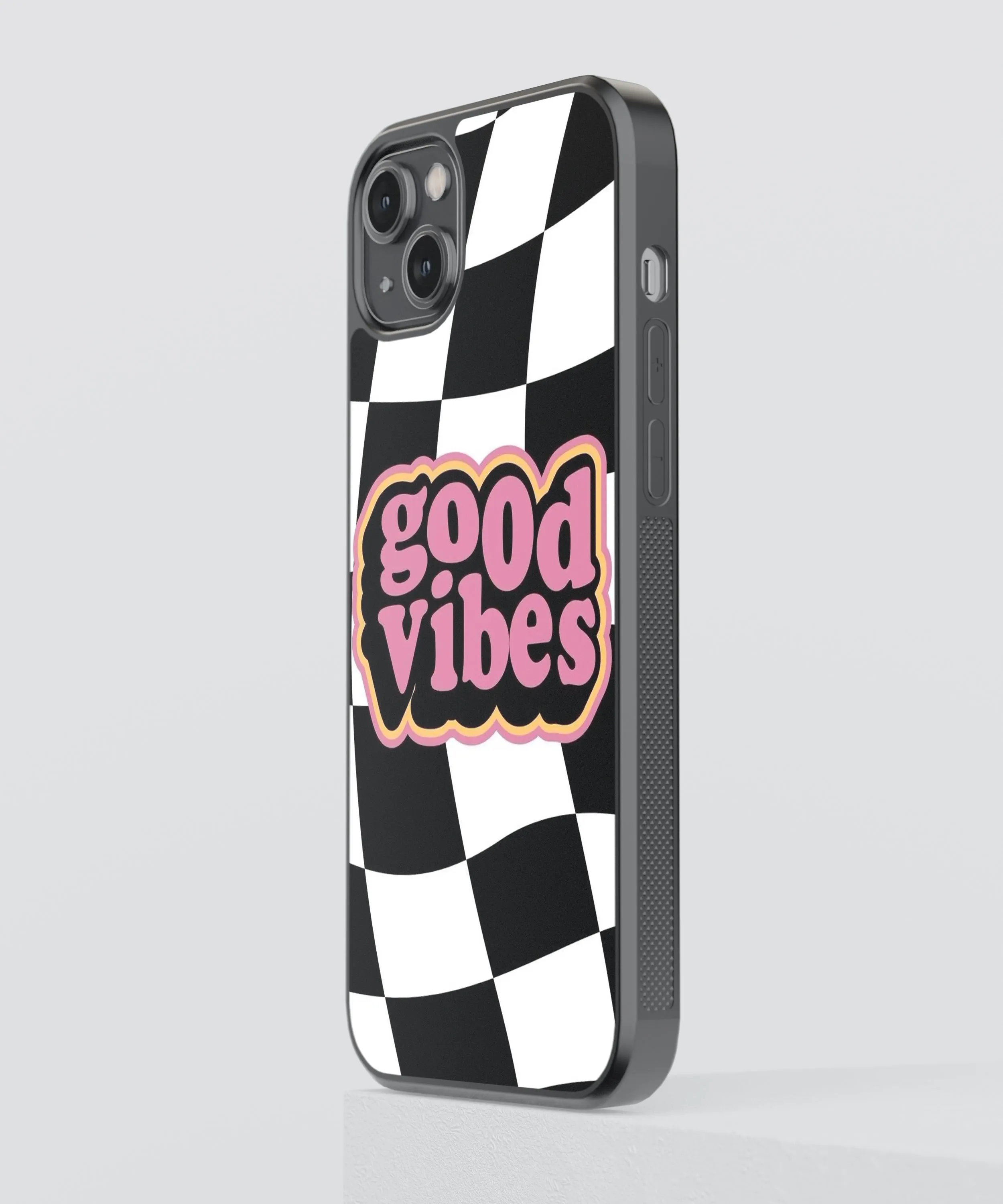 Good Vibes Pattern Glass Phone Case Cover