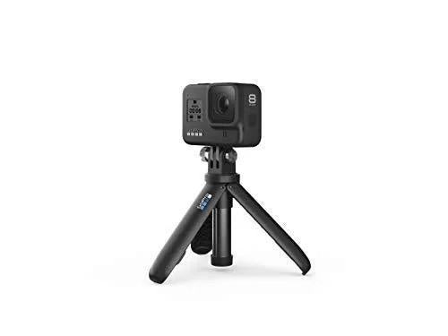 GoPro Hero8 Black Retail Bundle - Includes Hero8 Black Camera Plus Shorty, Head Strap, 32GB SD Card, and 2 Rechargeable Batteries