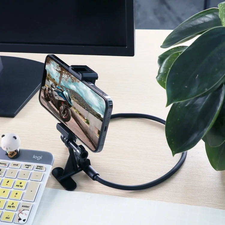 Hands Free Lazy Wearable Neck Phone Camera Holder with Phone Clamp, Extended Version