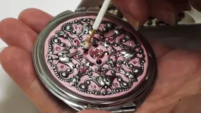 How to Make a Crystal Clay Filigree and Crystal Chaton Compact