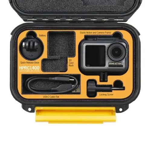HPRC 1400 Hard Case For DJI Osmo Action (Yellow / Black)
