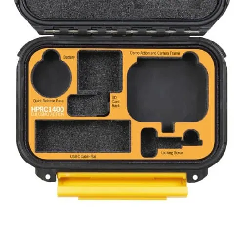 HPRC 1400 Hard Case For DJI Osmo Action (Yellow / Black)